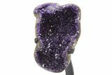 Amethyst Geode With Metal Stand - Uruguay #306904-3